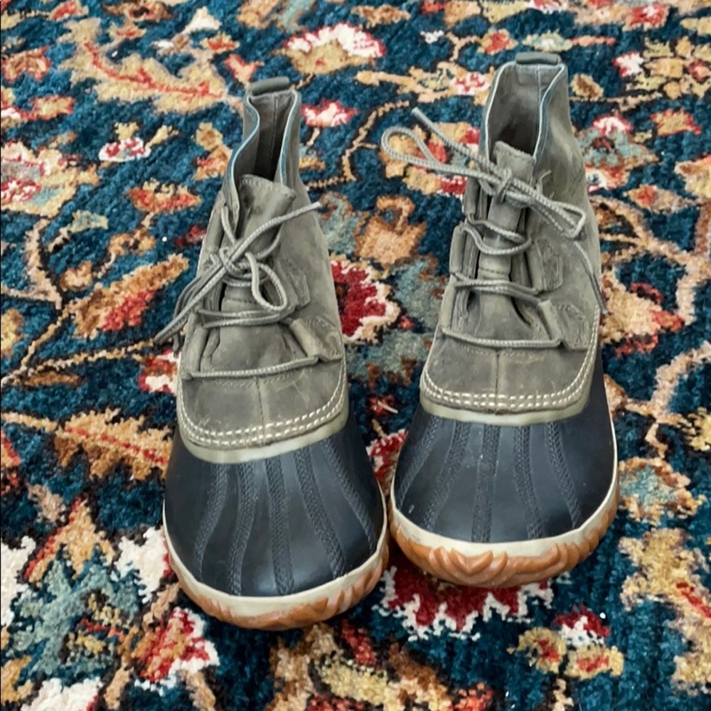 Sorel Out-N-About Plus Rain Boots Green 9